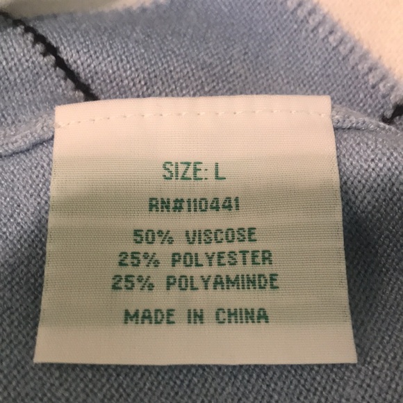 Golf Knickers Sweater Vest Mens Size L Blue Argyle Diamond Knit Tennis Prep - Picture 6 of 7